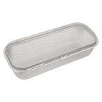 Dishwasher Utensil Basket 304 Stainless Steel Rectangular Mesh Drain Dishwasher Silverware Holder for Chopsticks Small Items 11.5x26.5x7.5cm/4.5x10.4x3.0in