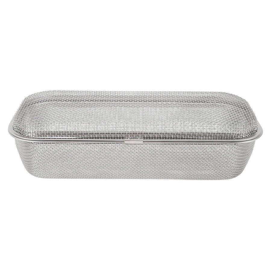 Dishwasher Utensil Basket 304 Stainless Steel Rectangular Mesh Drain Dishwasher Silverware Holder for Chopsticks Small Items 11.5x26.5x7.5cm/4.5x10.4x3.0in