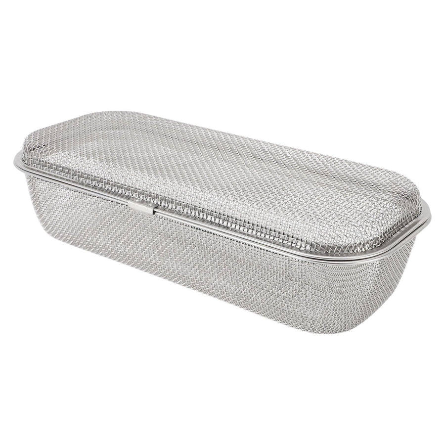 Dishwasher Utensil Basket 304 Stainless Steel Rectangular Mesh Drain Dishwasher Silverware Holder for Chopsticks Small Items 11.5x26.5x7.5cm/4.5x10.4x3.0in
