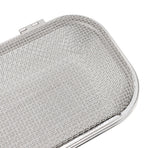 Dishwasher Utensil Basket 304 Stainless Steel Rectangular Mesh Drain Dishwasher Silverware Holder for Chopsticks Small Items 11.5x26.5x7.5cm/4.5x10.4x3.0in