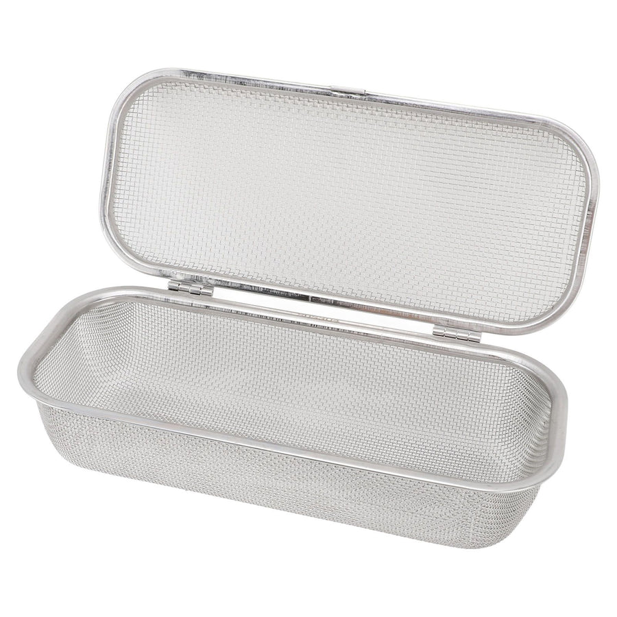 Dishwasher Utensil Basket 304 Stainless Steel Rectangular Mesh Drain Dishwasher Silverware Holder for Chopsticks Small Items 11.5x26.5x7.5cm/4.5x10.4x3.0in