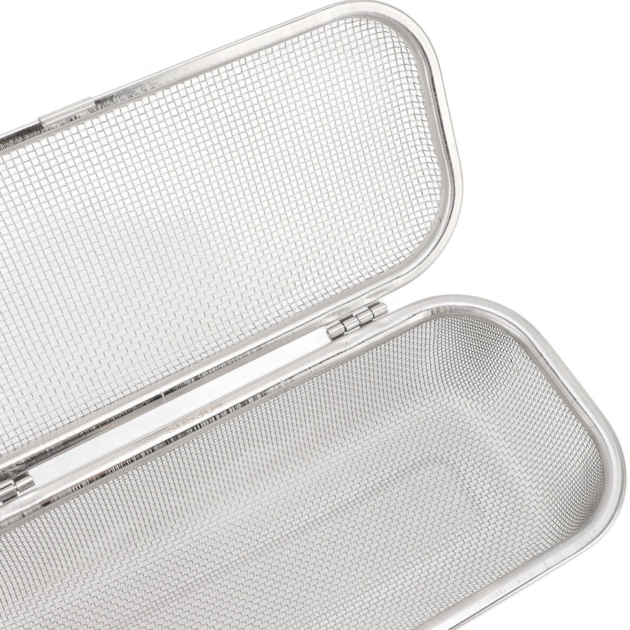 Dishwasher Utensil Basket 304 Stainless Steel Rectangular Mesh Drain Dishwasher Silverware Holder for Chopsticks Small Items 11.5x26.5x7.5cm/4.5x10.4x3.0in