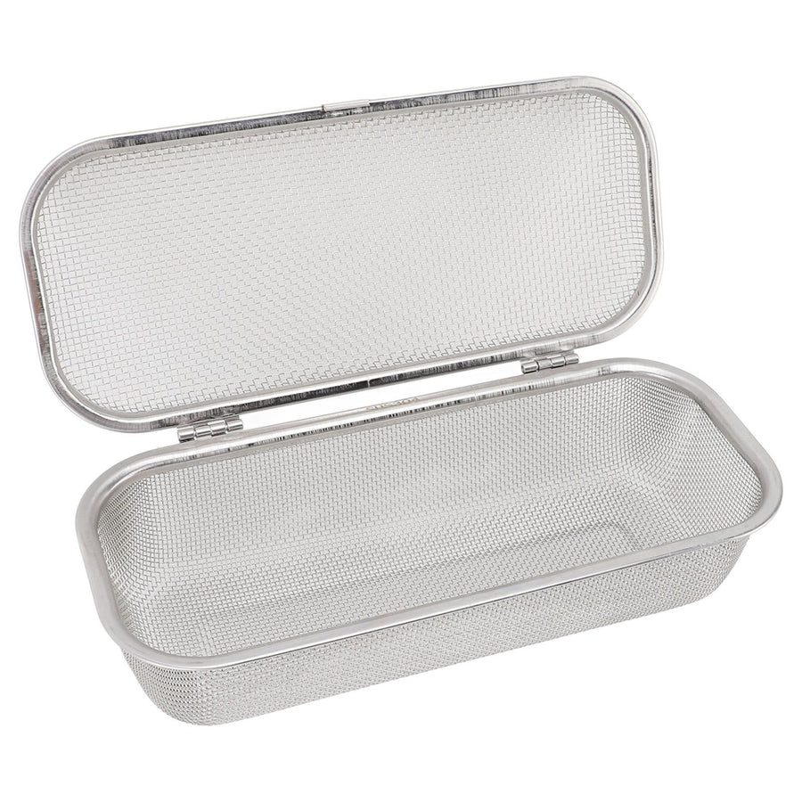 Dishwasher Utensil Basket 304 Stainless Steel Rectangular Mesh Drain Dishwasher Silverware Holder for Chopsticks Small Items 11.5x26.5x7.5cm/4.5x10.4x3.0in