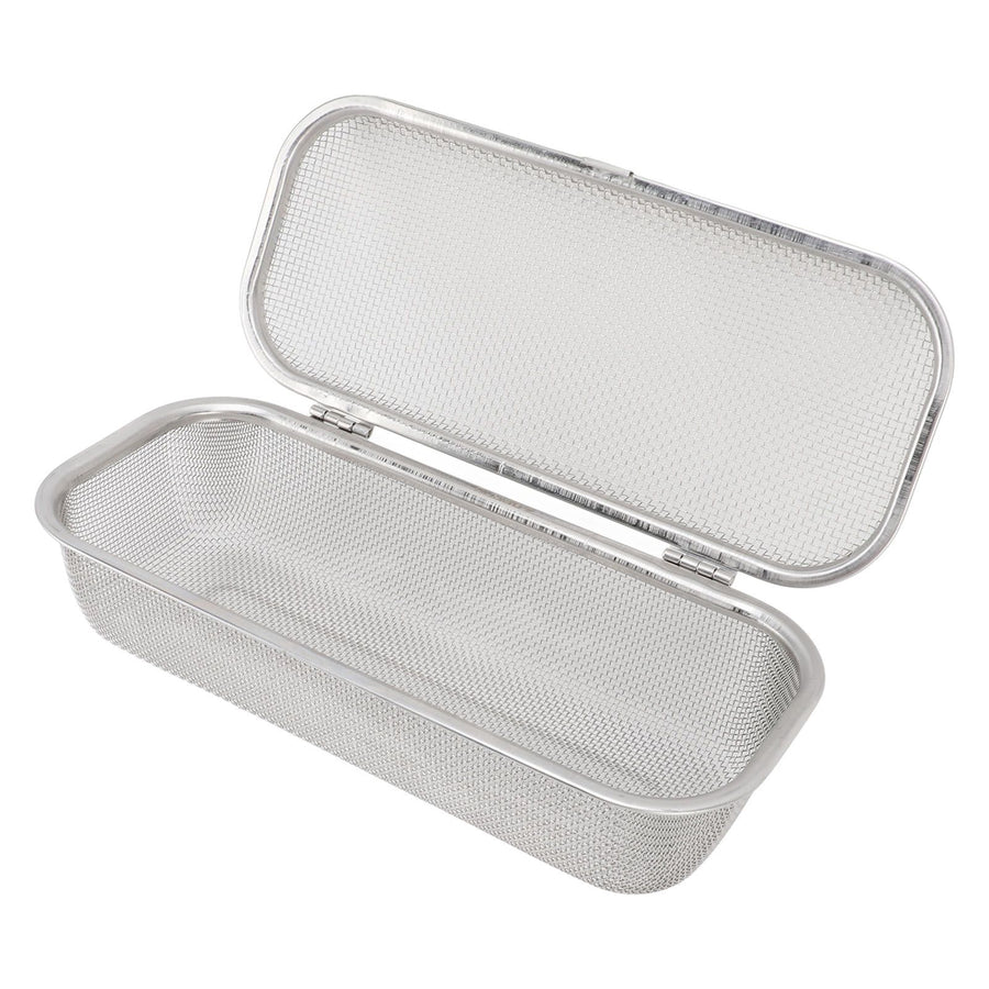 Dishwasher Utensil Basket 304 Stainless Steel Rectangular Mesh Drain Dishwasher Silverware Holder for Chopsticks Small Items 11.5x26.5x7.5cm/4.5x10.4x3.0in