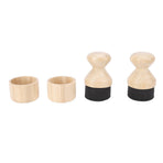 2 Pack Cutting Board Oil Wax Applicator Bambusoideae Sponge Oil Applicator Scrub Brush Set for Wooden Spatula Spoon and Other Utensils