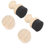 2 Pack Cutting Board Oil Wax Applicator Bambusoideae Sponge Oil Applicator Scrub Brush Set for Wooden Spatula Spoon and Other Utensils