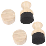 2 Pack Cutting Board Oil Wax Applicator Bambusoideae Sponge Oil Applicator Scrub Brush Set for Wooden Spatula Spoon and Other Utensils