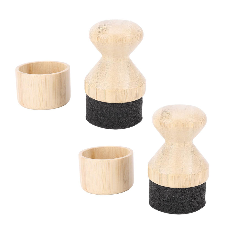 2 Pack Cutting Board Oil Wax Applicator Bambusoideae Sponge Oil Applicator Scrub Brush Set for Wooden Spatula Spoon and Other Utensils