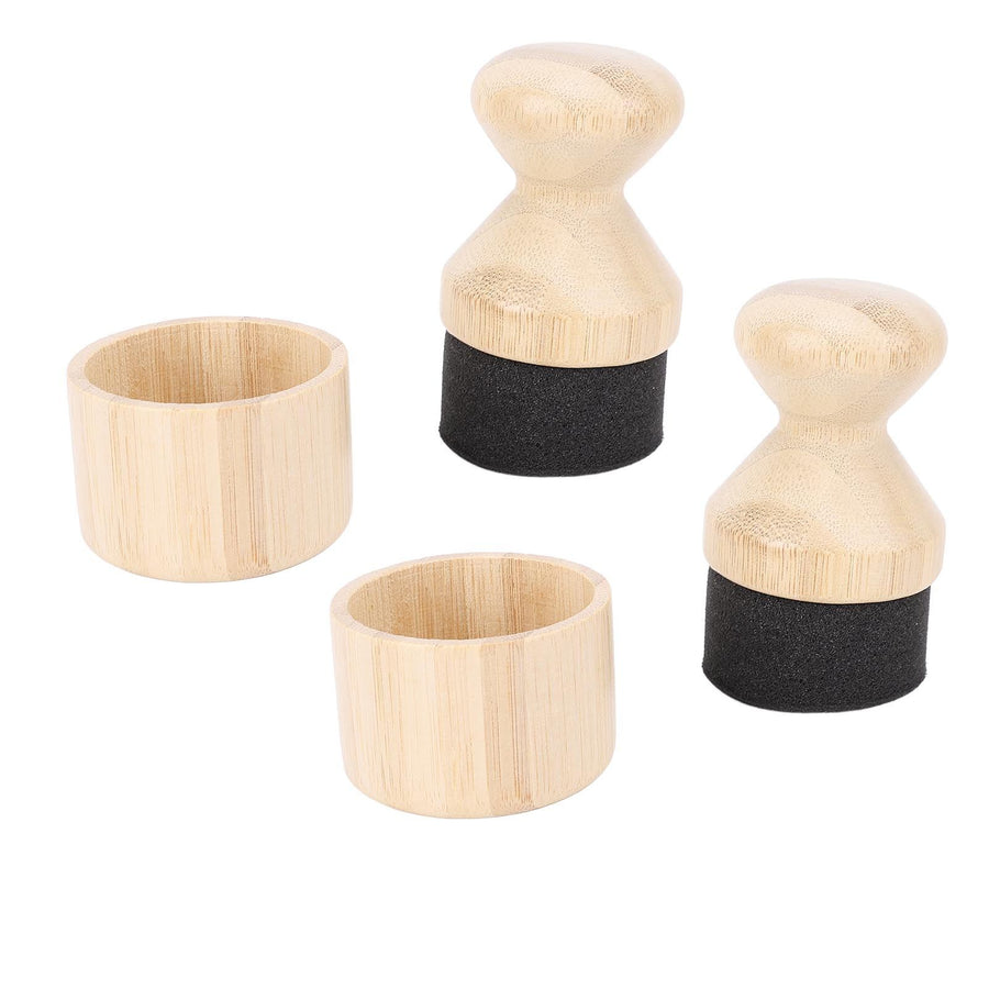 2 Pack Cutting Board Oil Wax Applicator Bambusoideae Sponge Oil Applicator Scrub Brush Set for Wooden Spatula Spoon and Other Utensils