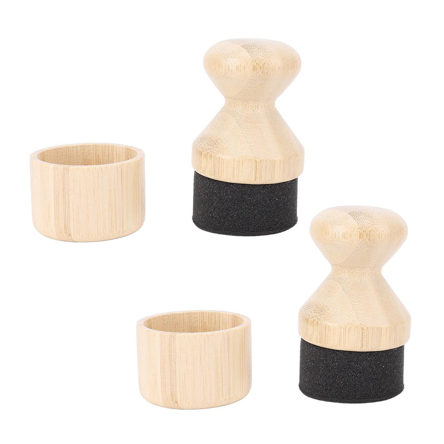 2 Pack Cutting Board Oil Wax Applicator Bambusoideae Sponge Oil Applicator Scrub Brush Set for Wooden Spatula Spoon and Other Utensils