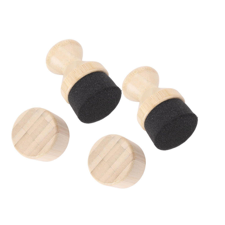 2 Pack Cutting Board Oil Wax Applicator Bambusoideae Sponge Oil Applicator Scrub Brush Set for Wooden Spatula Spoon and Other Utensils