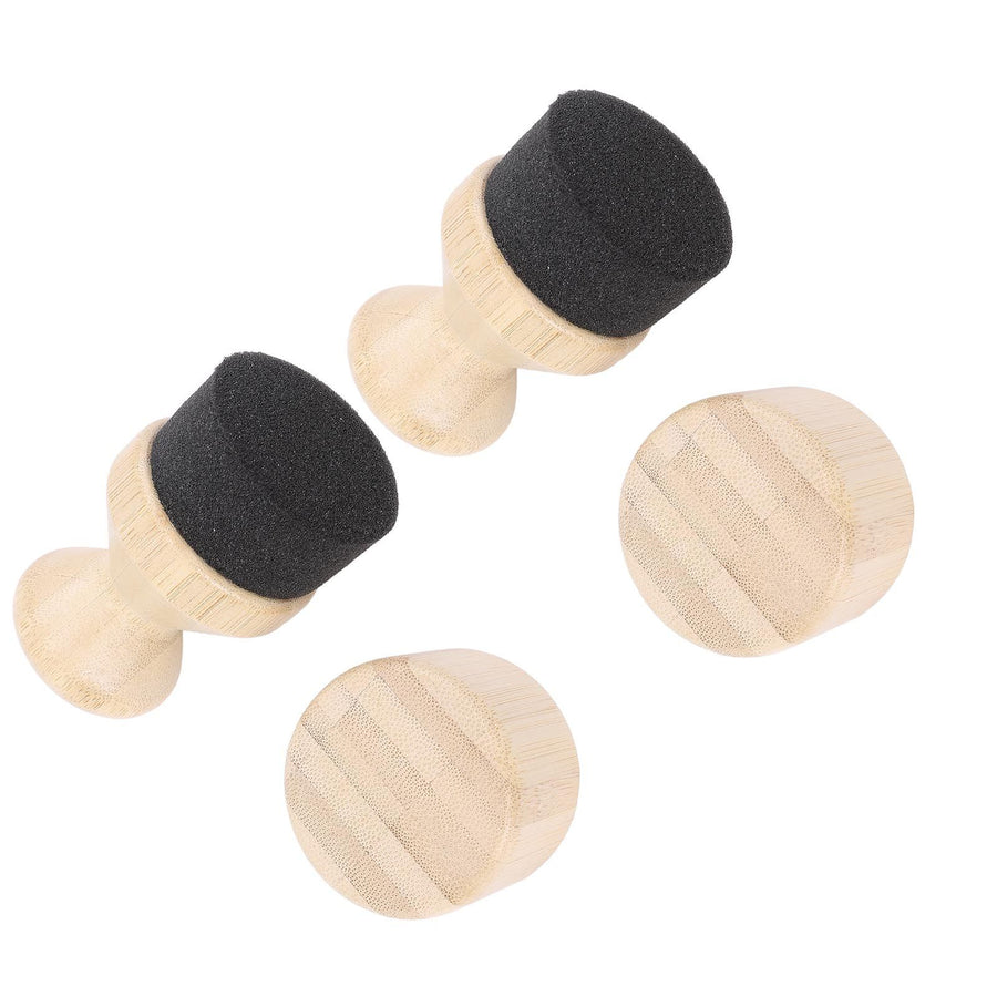 2 Pack Cutting Board Oil Wax Applicator Bambusoideae Sponge Oil Applicator Scrub Brush Set for Wooden Spatula Spoon and Other Utensils