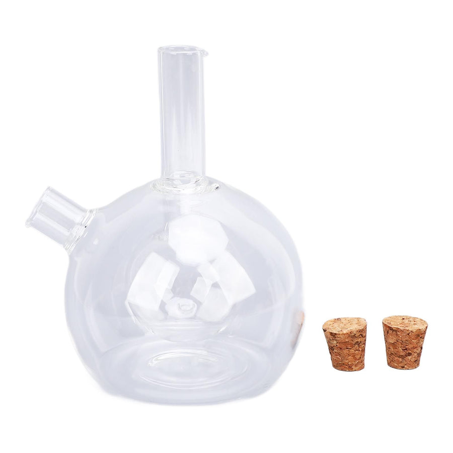 Olive Oil and Vinegar Dispenser 2 in 1 Glass Double Pourer Spout Oil and Vinegar Cruet Bottle Container for Kitchen Cooking Style 2