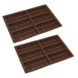 2PCS Chocolate Bar Mold Soft Silicone Reusable Rectangle Grid Chocolate Baking Mould for Home and Outdoor Use 6 Cavity Mold 17x26cm / 6.7x10.2in