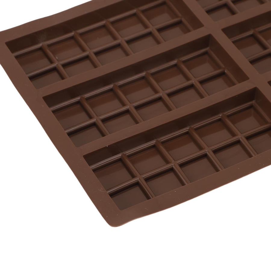2PCS Chocolate Bar Mold Soft Silicone Reusable Rectangle Grid Chocolate Baking Mould for Home and Outdoor Use 6 Cavity Mold 17x26cm / 6.7x10.2in