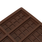 2PCS Chocolate Bar Mold Soft Silicone Reusable Rectangle Grid Chocolate Baking Mould for Home and Outdoor Use 6 Cavity Mold 17x26cm / 6.7x10.2in
