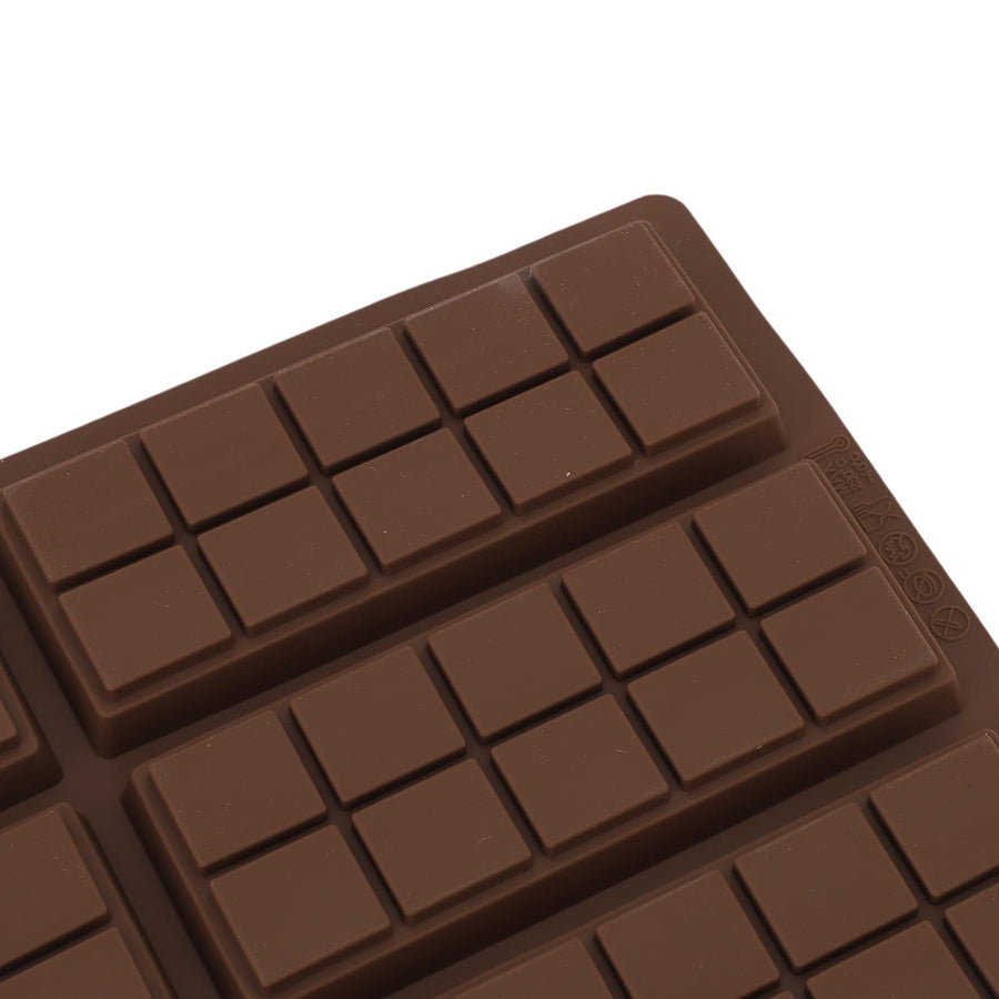 2PCS Chocolate Bar Mold Soft Silicone Reusable Rectangle Grid Chocolate Baking Mould for Home and Outdoor Use 6 Cavity Mold 17x26cm / 6.7x10.2in