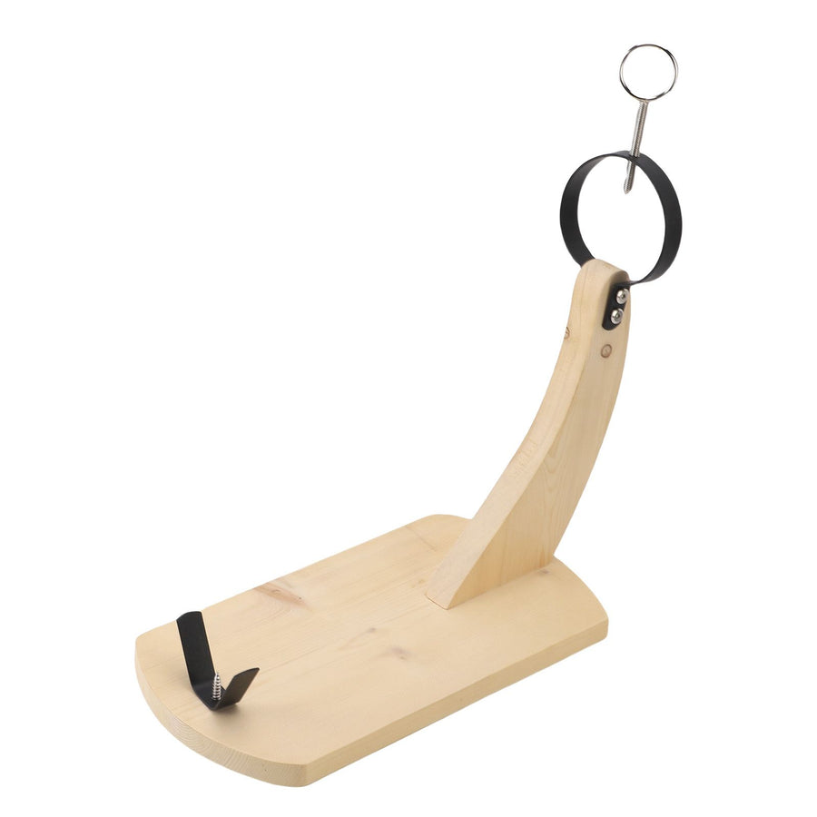 Wooden Ham Holder Stand Pine Wood Stable Ham Display Rack Stand for Carve and Slice Spanish Ham Italian Prosciutto S