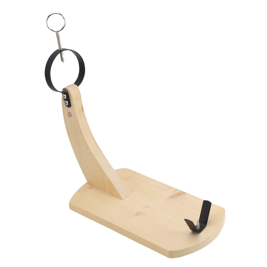 Wooden Ham Holder Stand Pine Wood Stable Ham Display Rack Stand for Carve and Slice Spanish Ham Italian Prosciutto S