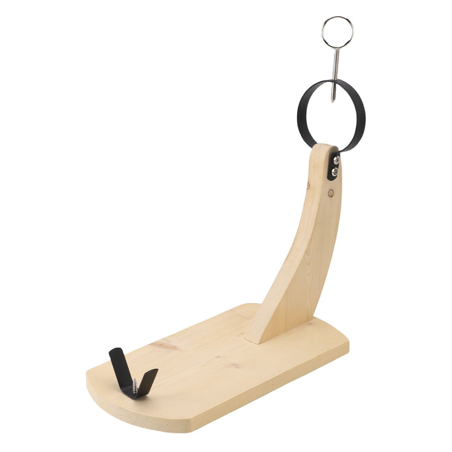 Wooden Ham Holder Stand Pine Wood Stable Ham Display Rack Stand for Carve and Slice Spanish Ham Italian Prosciutto S