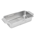 Over The Sink Strainer Extendable 304 Stainless Steel Over The Sink Colander for Kichen Washing Vegetables Fruits L
