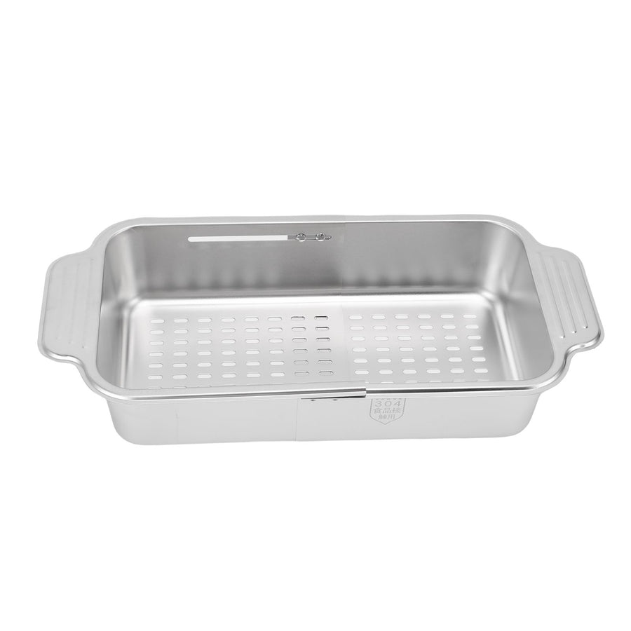Over The Sink Strainer Extendable 304 Stainless Steel Over The Sink Colander for Kichen Washing Vegetables Fruits L