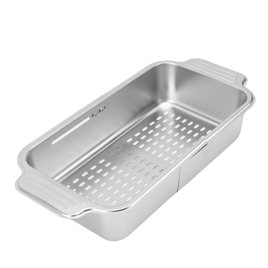 Over The Sink Strainer Extendable 304 Stainless Steel Over The Sink Colander for Kichen Washing Vegetables Fruits L