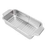 Over The Sink Strainer Extendable 304 Stainless Steel Over The Sink Colander for Kichen Washing Vegetables Fruits L