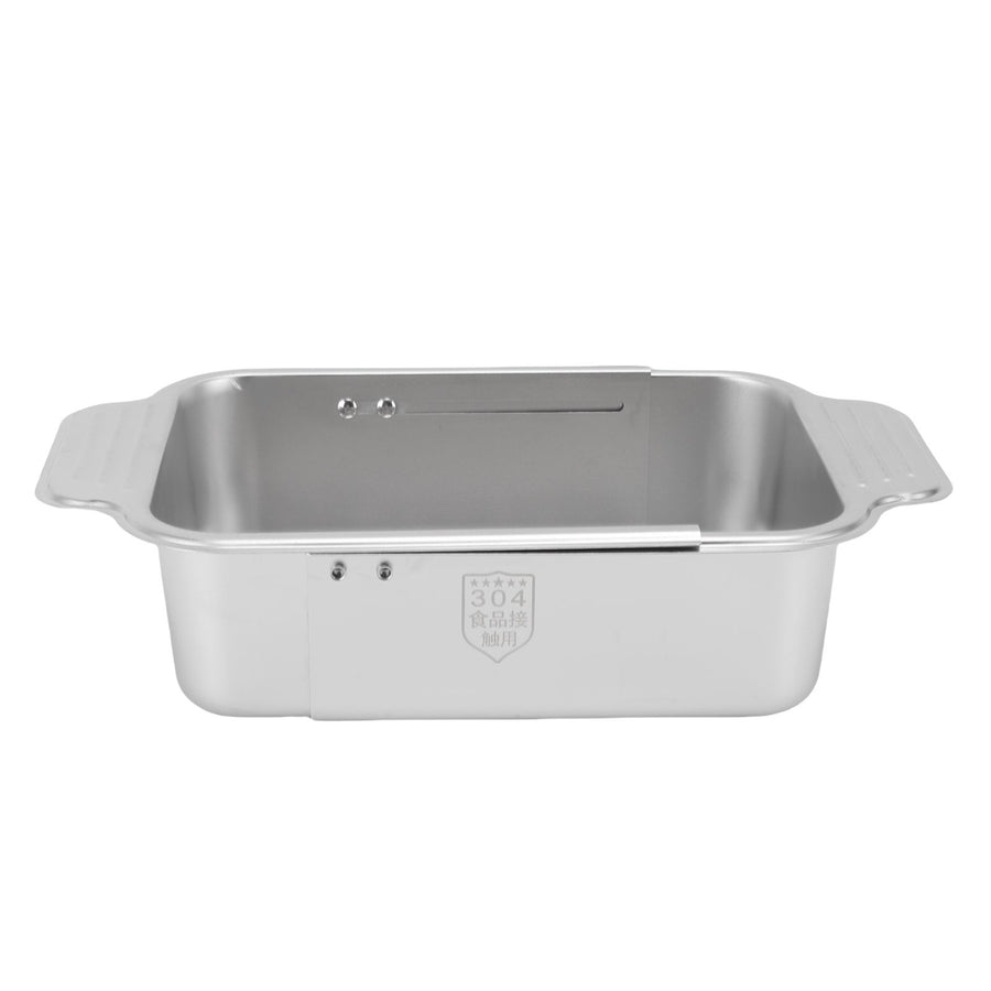 Over The Sink Strainer Extendable 304 Stainless Steel Over The Sink Colander for Kichen Washing Vegetables Fruits L