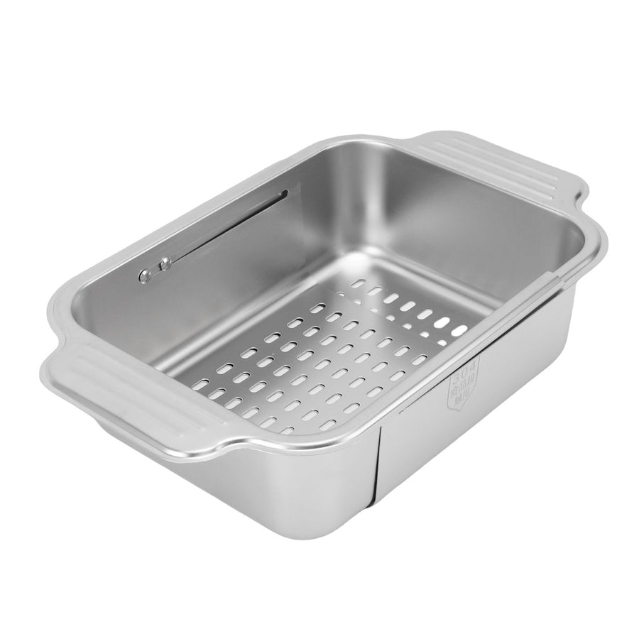 Over The Sink Strainer Extendable 304 Stainless Steel Over The Sink Colander for Kichen Washing Vegetables Fruits L