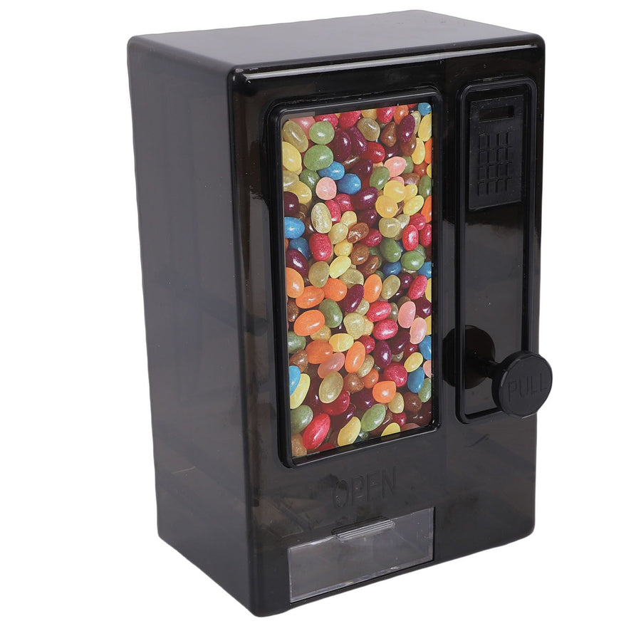 Candy Dispenser Compact Cute Vending Machine Fun Decorative Chocolate Storage Dispenser for Bedroom Office Party Black