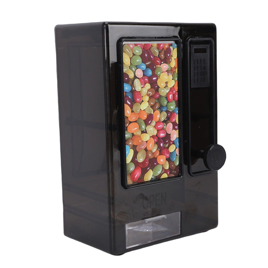 Candy Dispenser Compact Cute Vending Machine Fun Decorative Chocolate Storage Dispenser for Bedroom Office Party Black