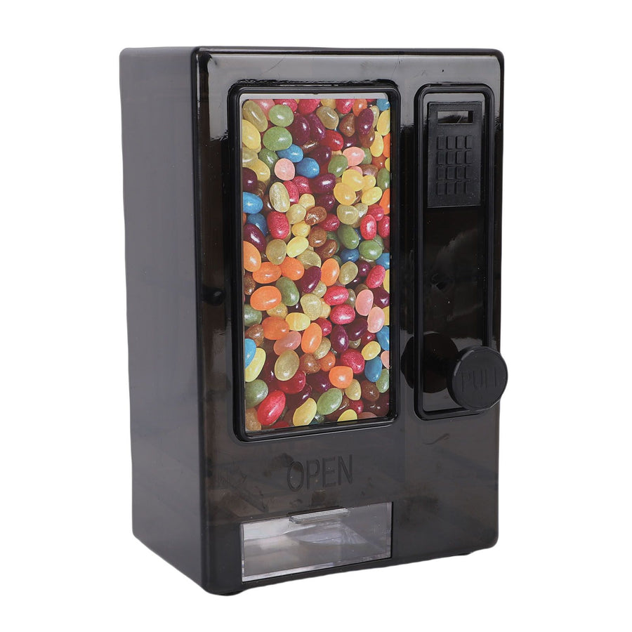 Candy Dispenser Compact Cute Vending Machine Fun Decorative Chocolate Storage Dispenser for Bedroom Office Party Black