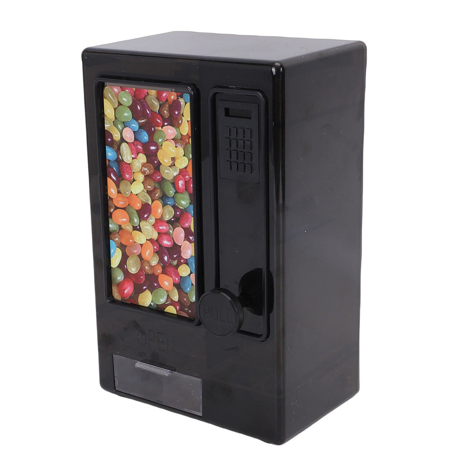 Candy Dispenser Compact Cute Vending Machine Fun Decorative Chocolate Storage Dispenser for Bedroom Office Party Black