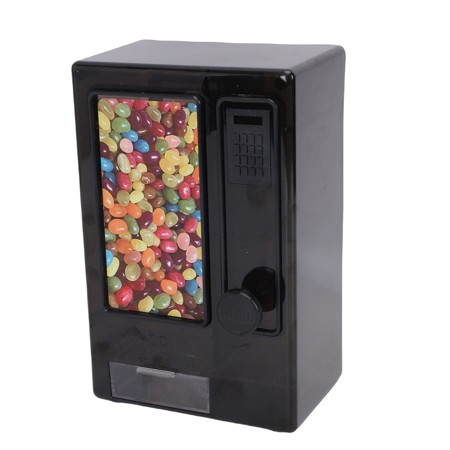 Candy Dispenser Compact Cute Vending Machine Fun Decorative Chocolate Storage Dispenser for Bedroom Office Party Black