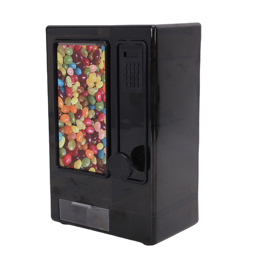Candy Dispenser Compact Cute Vending Machine Fun Decorative Chocolate Storage Dispenser for Bedroom Office Party Black