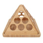 Coffee Capsule Storage Rack Triangular Rotating Wood Desktop Coffee Capsule Organizer for 24 Coffee Pods