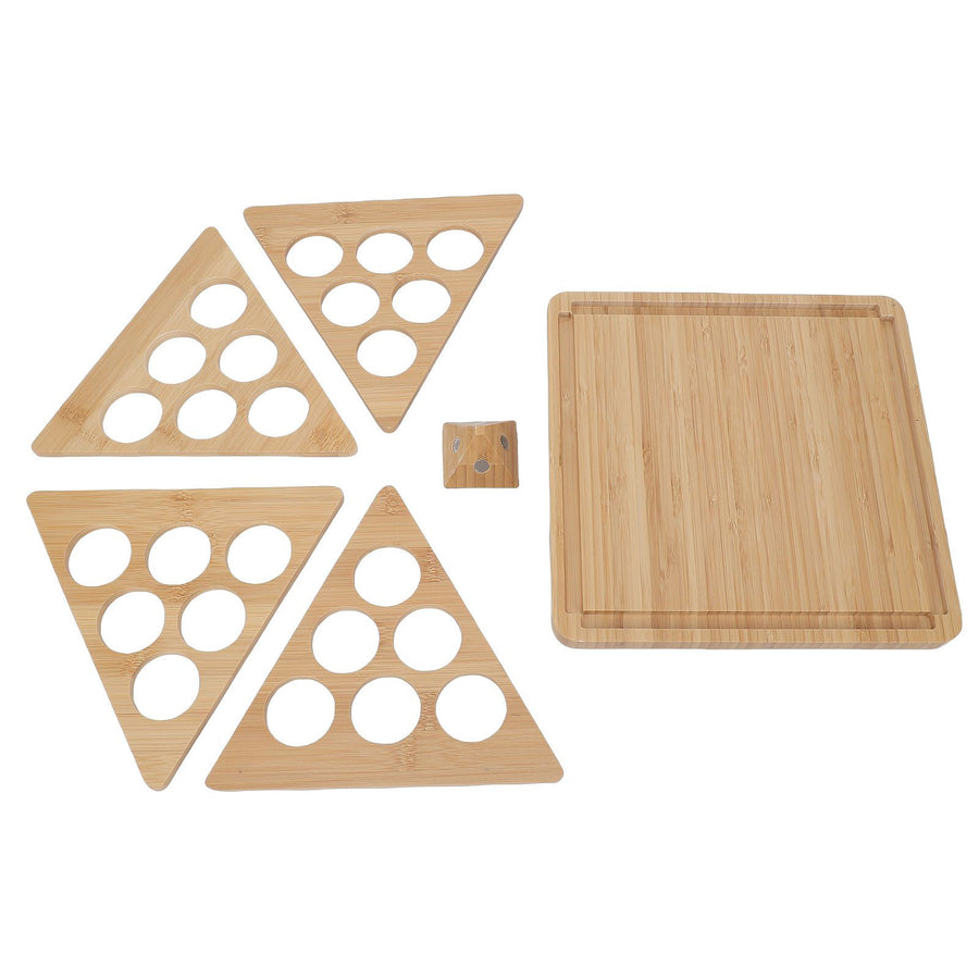 Coffee Capsule Storage Rack Triangular Rotating Wood Desktop Coffee Capsule Organizer for 24 Coffee Pods
