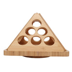 Coffee Capsule Storage Rack Triangular Rotating Wood Desktop Coffee Capsule Organizer for 24 Coffee Pods