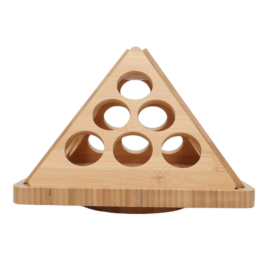 Coffee Capsule Storage Rack Triangular Rotating Wood Desktop Coffee Capsule Organizer for 24 Coffee Pods