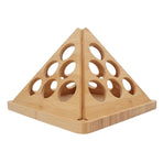 Coffee Capsule Storage Rack Triangular Rotating Wood Desktop Coffee Capsule Organizer for 24 Coffee Pods