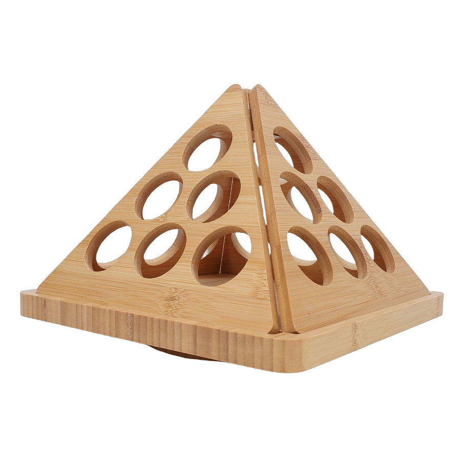 Coffee Capsule Storage Rack Triangular Rotating Wood Desktop Coffee Capsule Organizer for 24 Coffee Pods