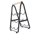 Desktop Wine Rack 3 Tier Tabletop Wine Holder Foldable Wine Bottle Stand Organizer for Bar Home Restaurant