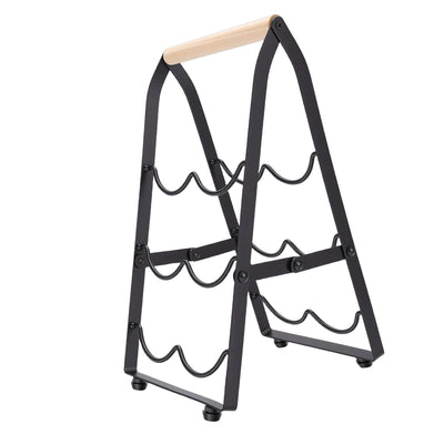 Desktop Wine Rack 3 Tier Tabletop Wine Holder Foldable Wine Bottle Stand Organizer for Bar Home Restaurant