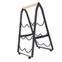 Desktop Wine Rack 3 Tier Tabletop Wine Holder Foldable Wine Bottle Stand Organizer for Bar Home Restaurant