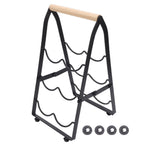 Desktop Wine Rack 3 Tier Tabletop Wine Holder Foldable Wine Bottle Stand Organizer for Bar Home Restaurant