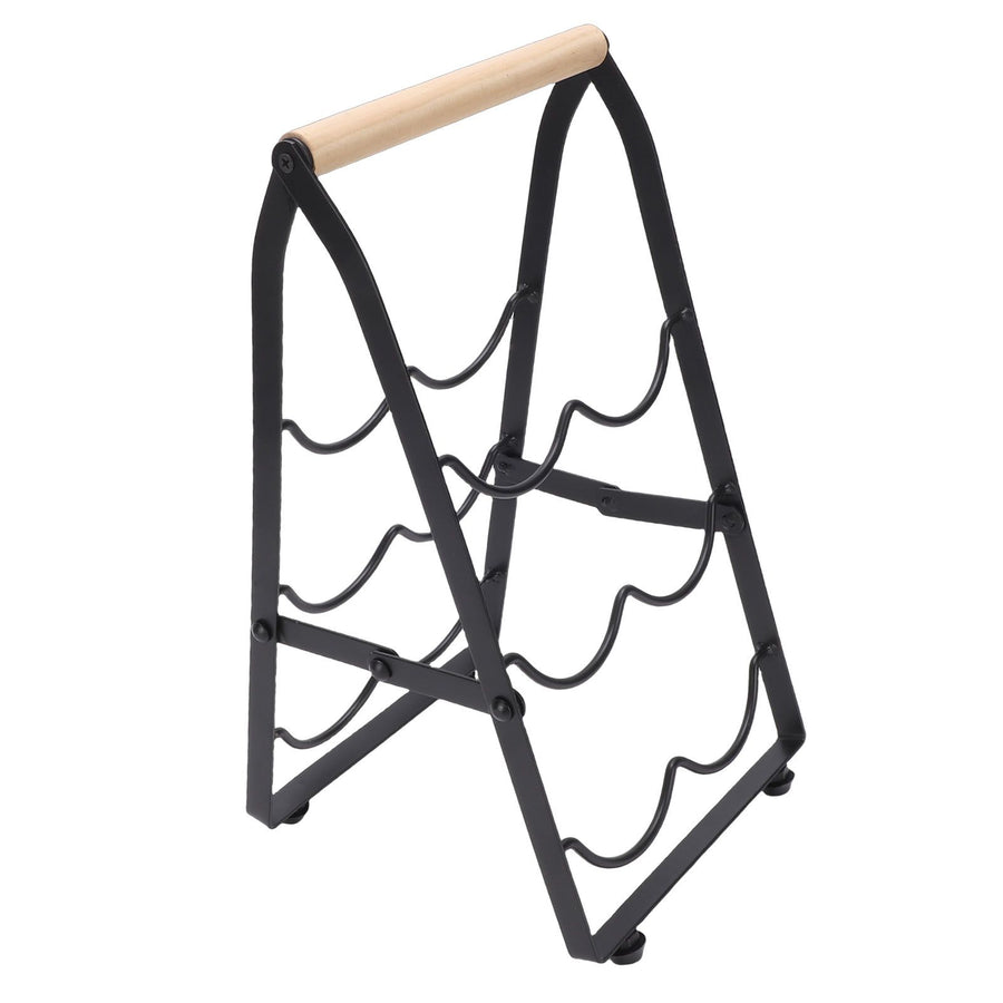 Desktop Wine Rack 3 Tier Tabletop Wine Holder Foldable Wine Bottle Stand Organizer for Bar Home Restaurant