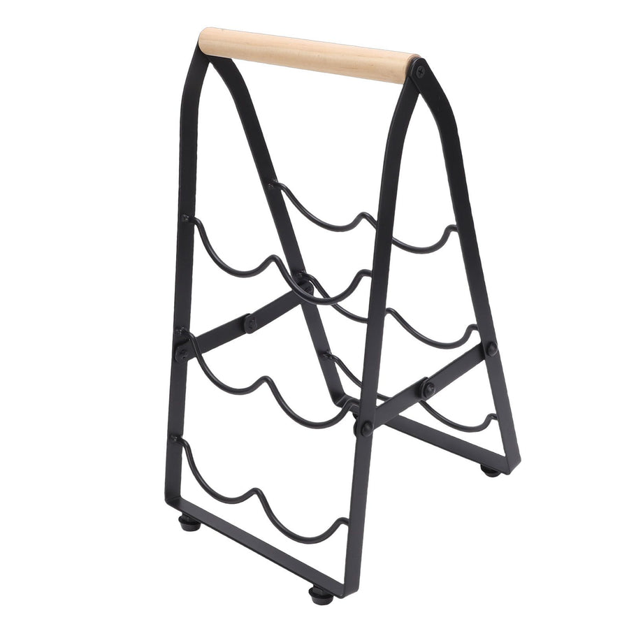 Desktop Wine Rack 3 Tier Tabletop Wine Holder Foldable Wine Bottle Stand Organizer for Bar Home Restaurant