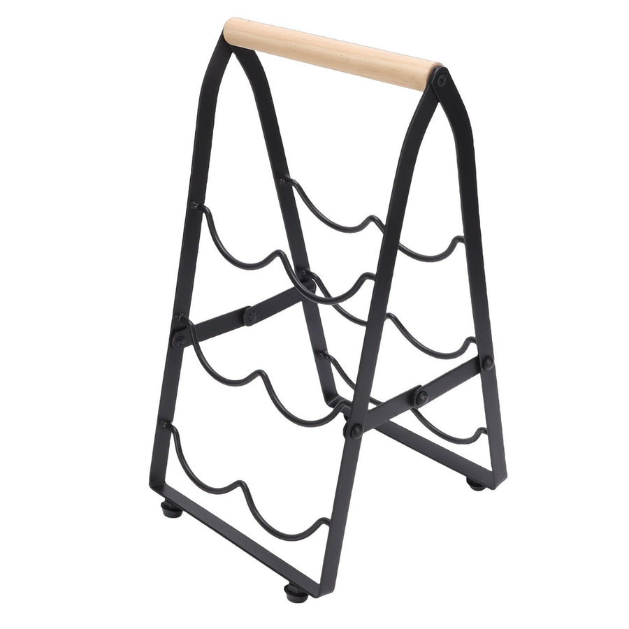 Desktop Wine Rack 3 Tier Tabletop Wine Holder Foldable Wine Bottle Stand Organizer for Bar Home Restaurant