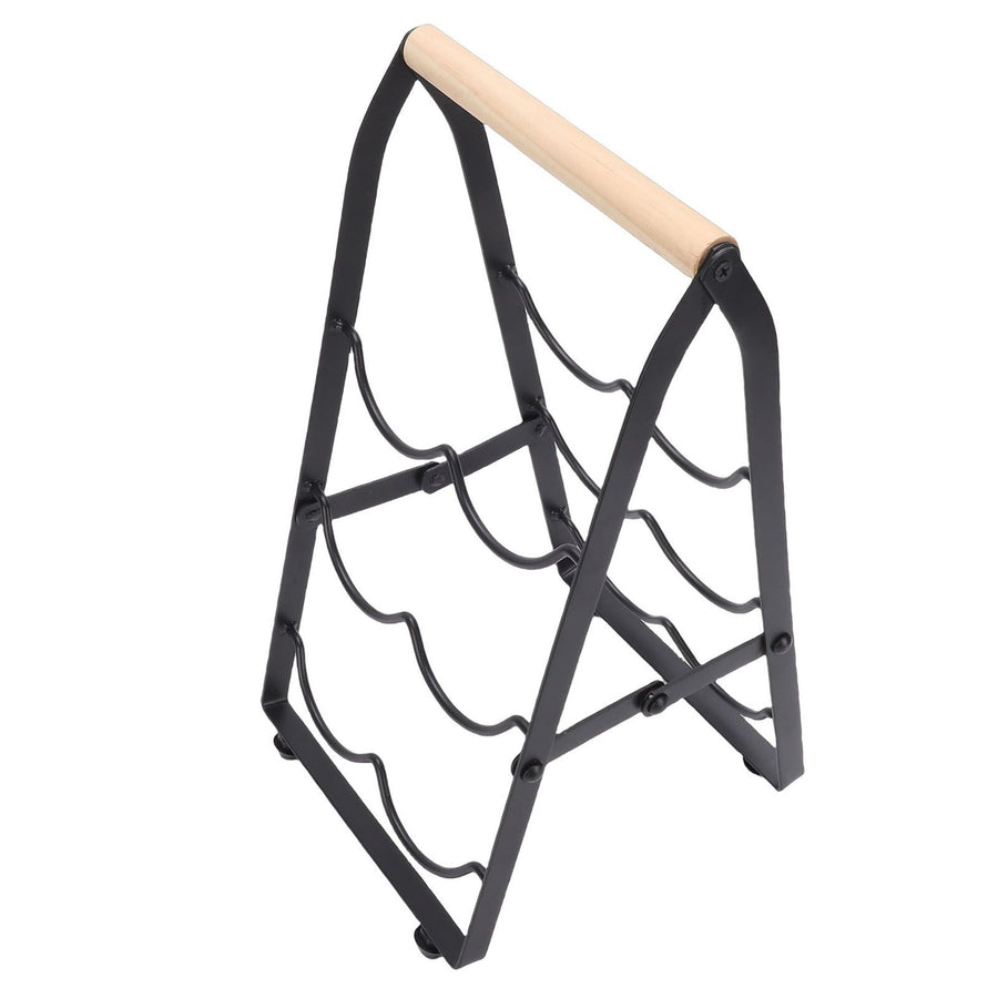 Desktop Wine Rack 3 Tier Tabletop Wine Holder Foldable Wine Bottle Stand Organizer for Bar Home Restaurant